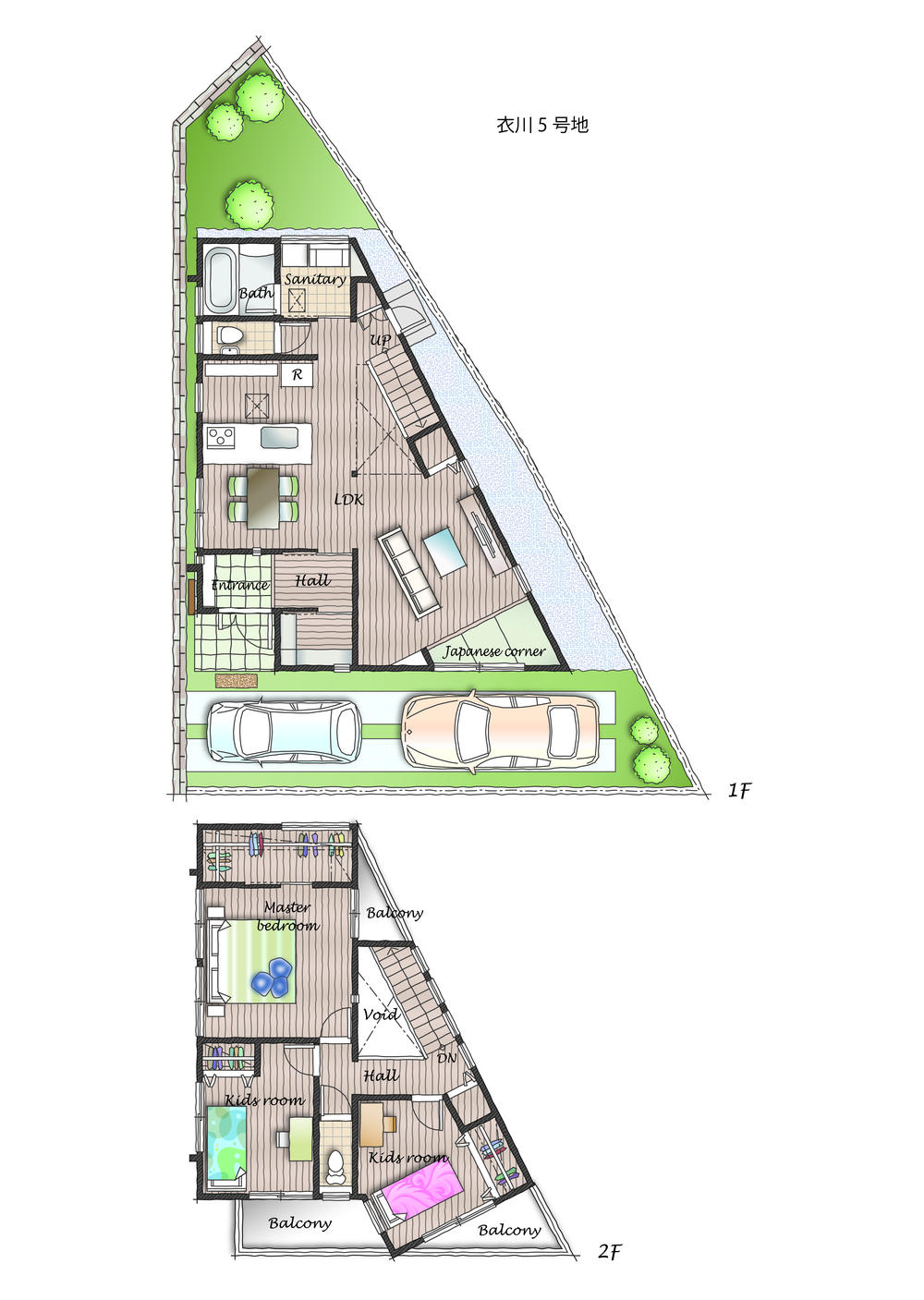 Floor plan. (No. 5 locations), Price 33,795,000 yen, 3LDK, Land area 128.35 sq m , Building area 108.57 sq m