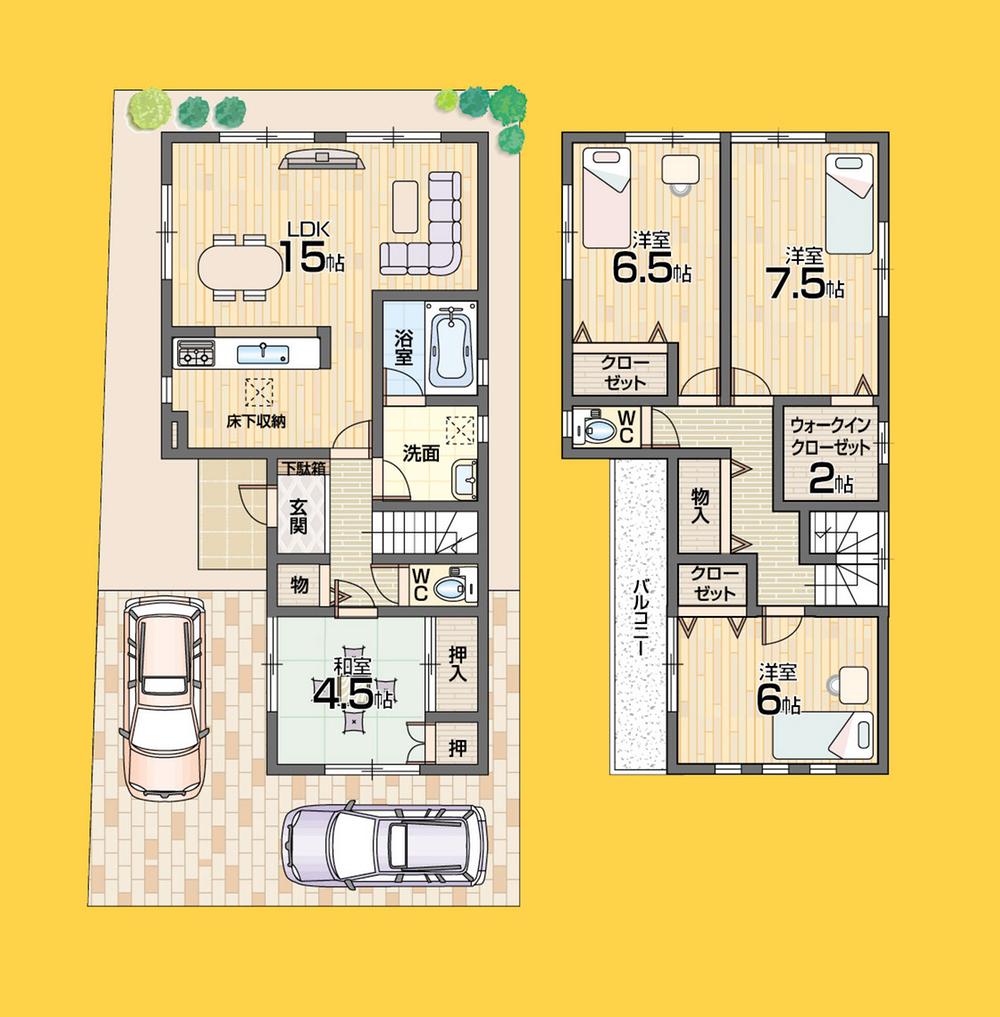 Floor plan. (No. 1 point), Price 22,800,000 yen, 4LDK+S, Land area 101.44 sq m , Building area 96.79 sq m