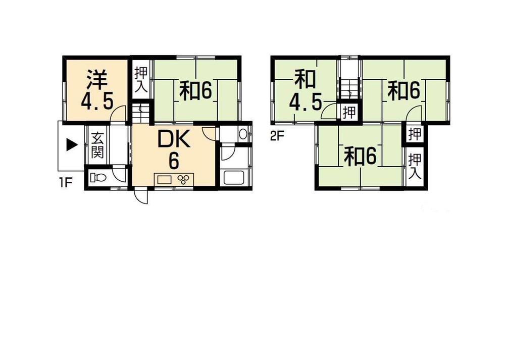 Floor plan. 11 million yen, 5DK, Land area 125.39 sq m , Building area 70.34 sq m
