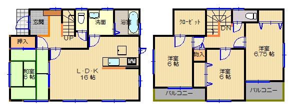 Floor plan. 19,800,000 yen, 4LDK, Land area 119.25 sq m , Building area 103.92 sq m