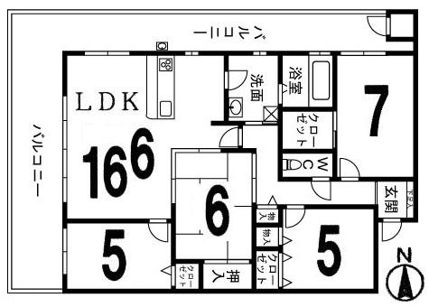 Floor plan. 4LDK, Price 29,800,000 yen, Occupied area 91.19 sq m , Balcony area 36.6 sq m