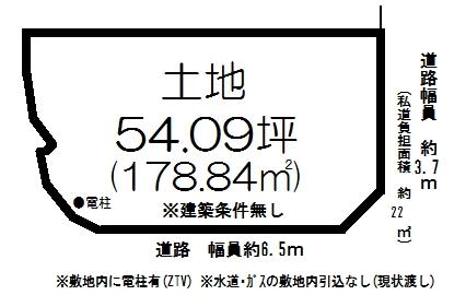 Compartment figure. Land price 15,750,000 yen, Land area 178.84 sq m