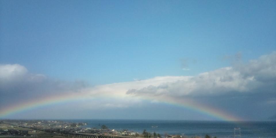 Other. Local landscape (1) Lake Biwa and the rainbow
