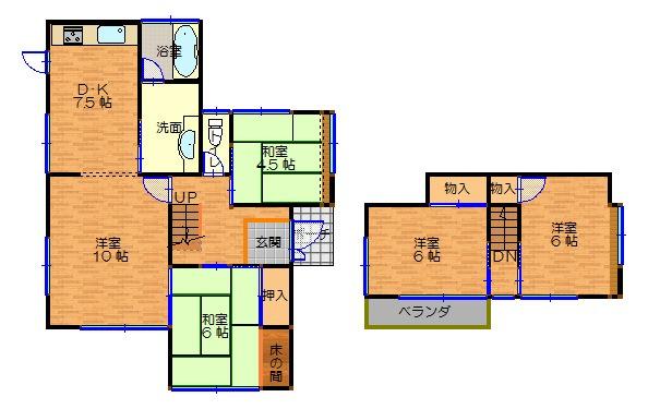 Floor plan. 15.8 million yen, 5DK, Land area 171.73 sq m , Building area 84.71 sq m