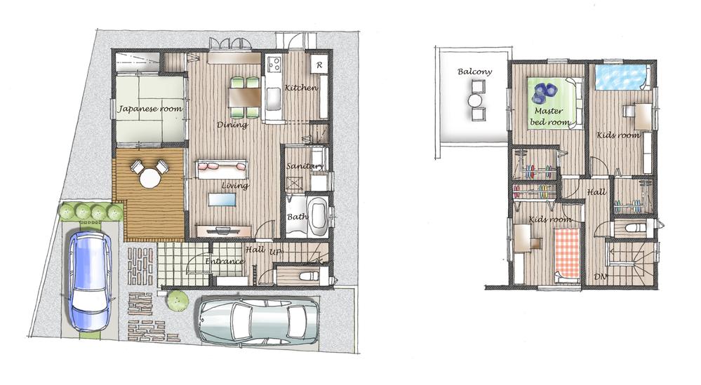Floor plan. (No. 1 point), Price 35,930,000 yen, 4LDK, Land area 137.99 sq m , Building area 105.16 sq m