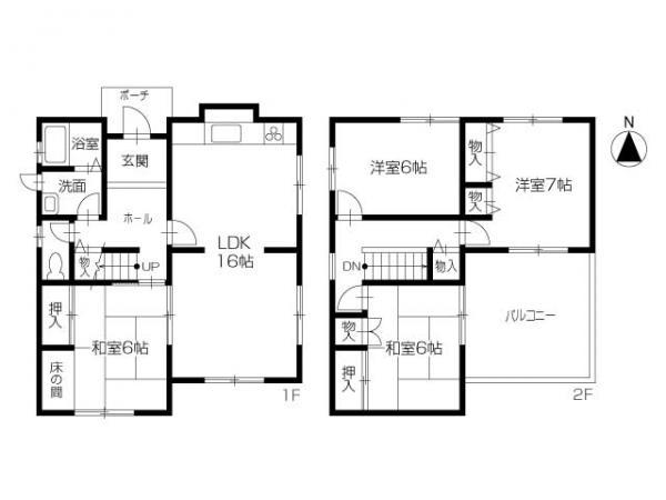 Floor plan. 19.2 million yen, 4LDK, Land area 186.11 sq m , Because there is a building area of ​​109.66 sq m garden and a large balcony, I think I felt To spacious. 