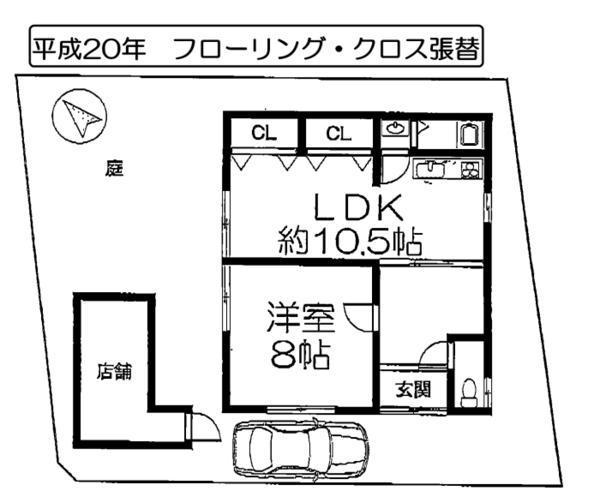 Floor plan. 10.7 million yen, 1LDK, Land area 149.6 sq m , Building area 52.7 sq m