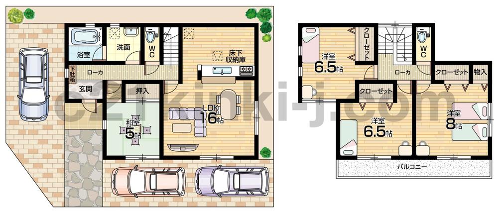 Floor plan. 21,800,000 yen, 4LDK, Land area 123.5 sq m , Building area 98.01 sq m