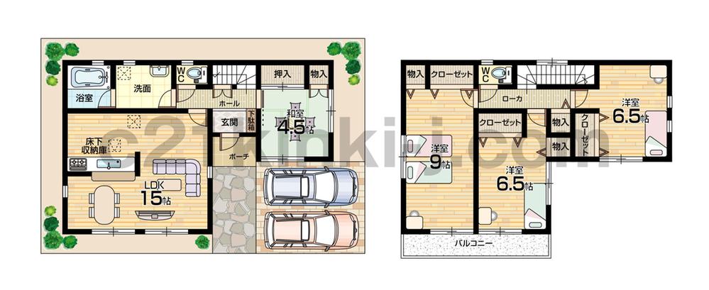 Floor plan. (No. 2 locations), Price 19,800,000 yen, 4LDK, Land area 123.54 sq m , Building area 98.01 sq m