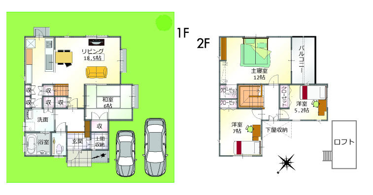 Floor plan. (23-4 No. land), Price 34,119,000 yen, 4LDK, Land area 170.95 sq m , Building area 115.71 sq m