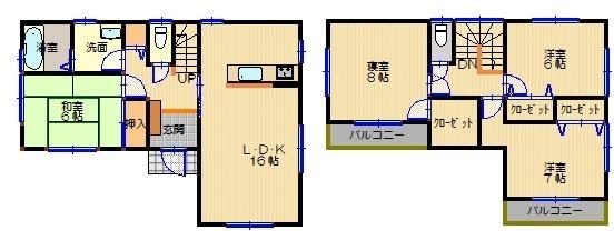 Floor plan. (No. 1 point), Price 20.8 million yen, 4LDK, Land area 120.26 sq m , Building area 104.33 sq m