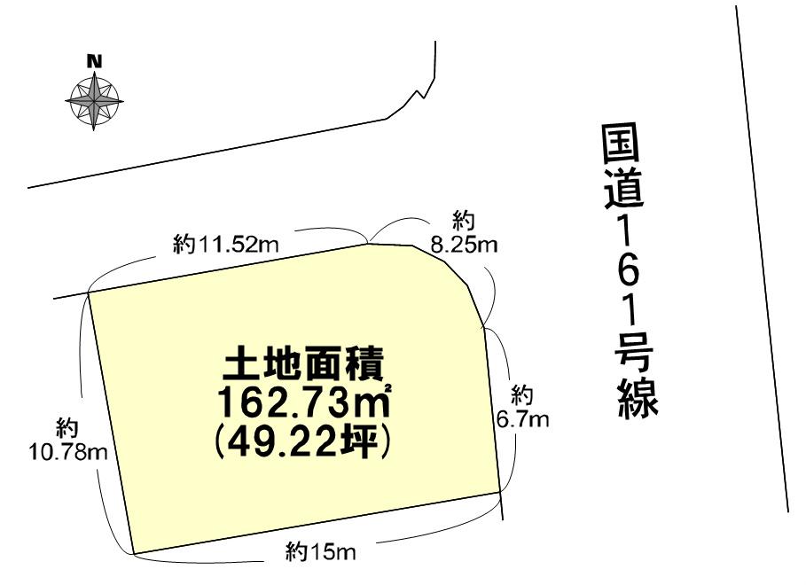 Compartment figure. Land price 9.8 million yen, Land area 162.73 sq m
