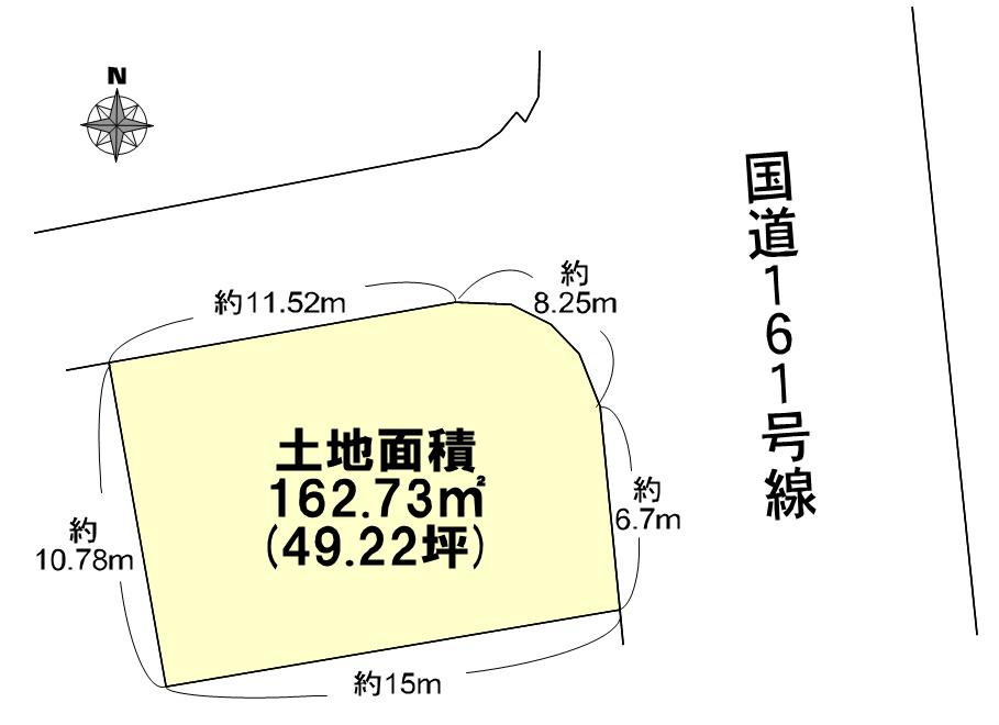 Compartment figure. Land price 9.8 million yen, Land area 162.73 sq m