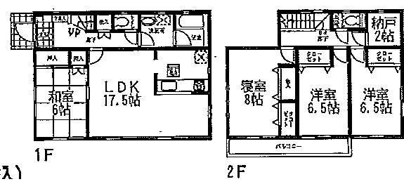 Floor plan. 19.9 million yen, 4LDK + S (storeroom), Land area 143.74 sq m , Building area 108.13 sq m