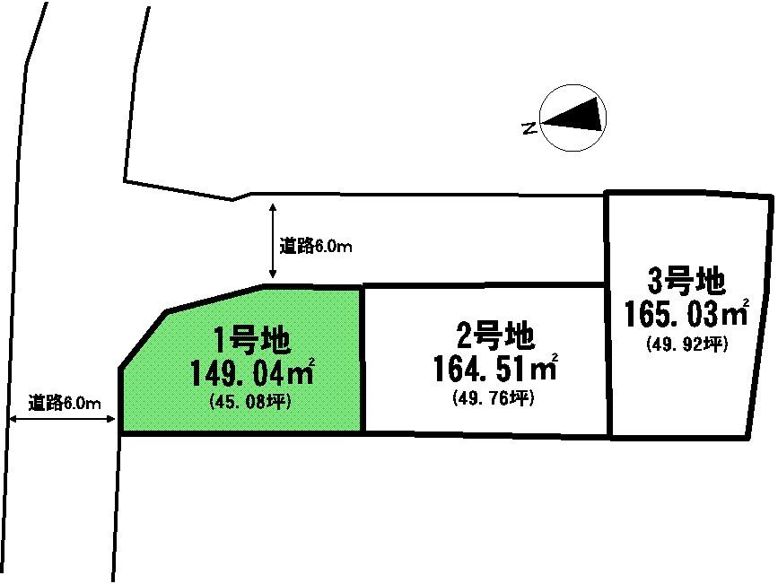 Compartment figure. Land price 14,870,000 yen, Land area 149.04 sq m