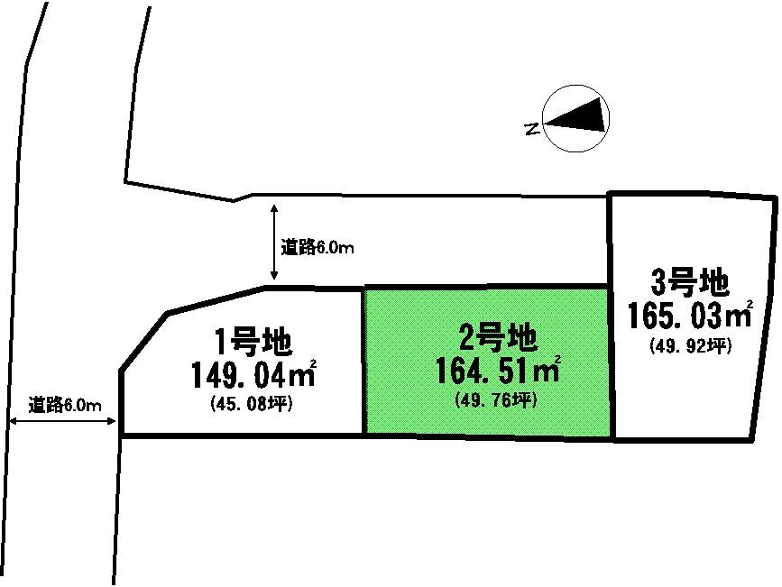Compartment figure. Land price 16,420,000 yen, Land area 164.51 sq m