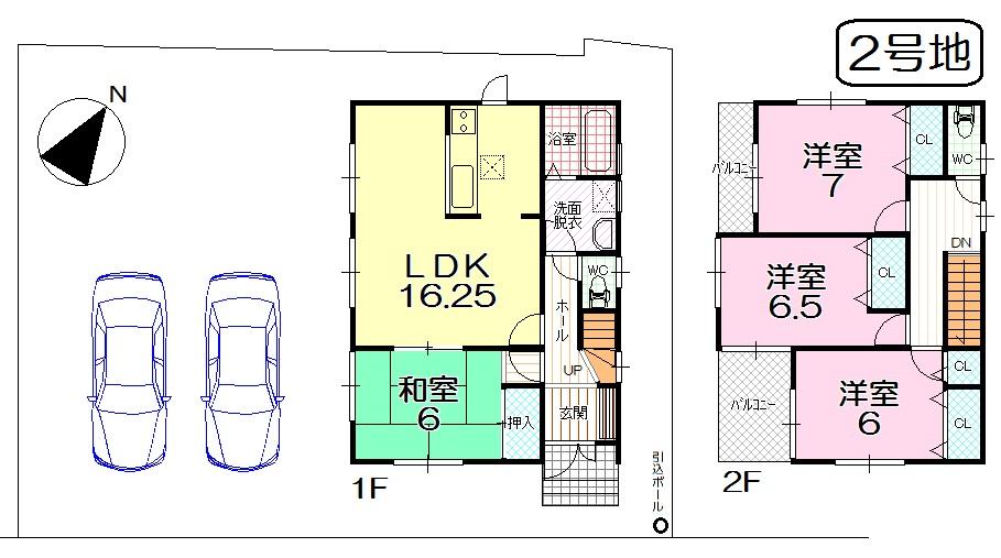 Floor plan. (No. 2 locations), Price 13.8 million yen, 4LDK, Land area 158.88 sq m , Building area 99.22 sq m