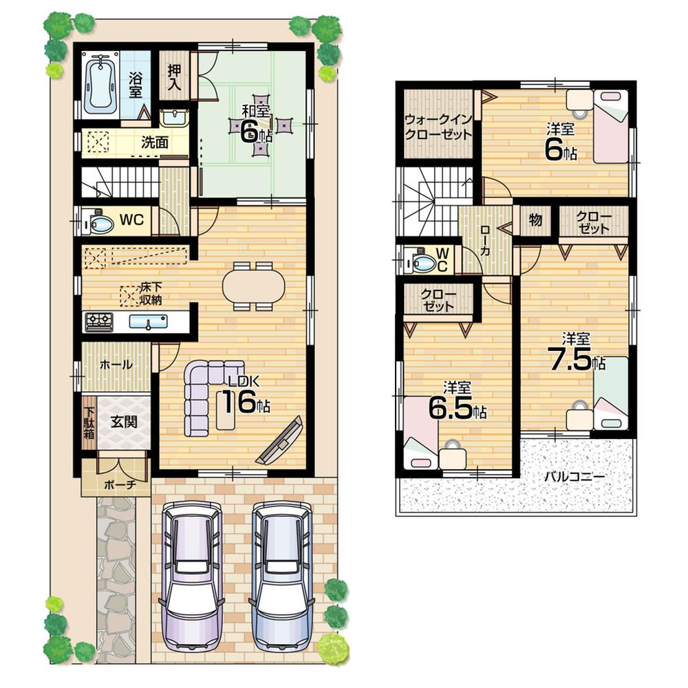 Floor plan. (No. 2 locations), Price 25,800,000 yen, 4LDK, Land area 111.4 sq m , Building area 98.82 sq m