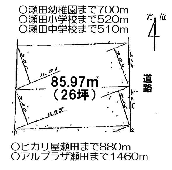 Compartment figure. Land price 7.5 million yen, Land area 85.97 sq m