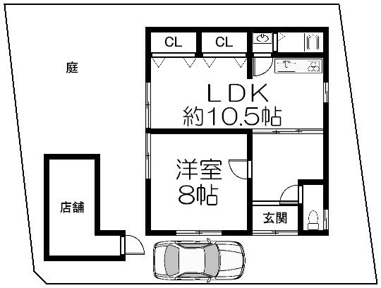 Floor plan. 10.7 million yen, 1LDK, Land area 149.6 sq m , Building area 52.7 sq m