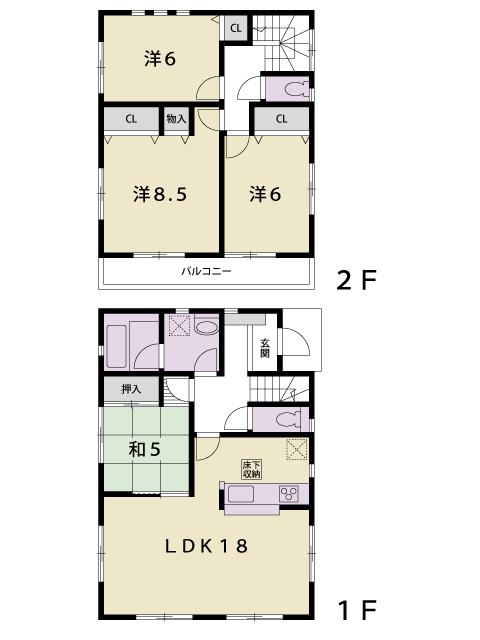Floor plan. 19.9 million yen, 4LDK, Land area 143.75 sq m , Building area 99.63 sq m