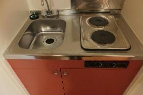 Kitchen. It is a two-burner stove electric