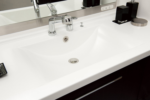 Bathing-wash room.  [Bowl-integrated counter] Easy to clean because there is no seam. Stylish will produce a high-quality space (same specifications)