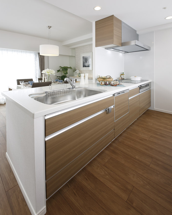 Kitchen.  [kitchen] Useful features and beauty shines kitchen to change the housework to creative work. And open participation easy to open type of face-to-face counter kitchen, Are symbols that summarize the family (D1 type model room)