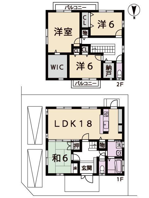 Floor plan. 27,900,000 yen, 4LDK, Land area 145.43 sq m , Building area 121.1 sq m