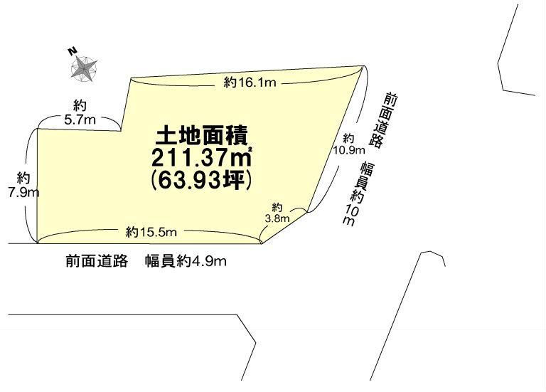 Compartment figure. Land price 16 million yen, Land area 211.37 sq m