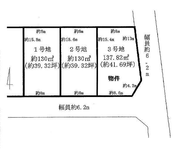 Compartment figure. Land price 6.95 million yen, Land area 137.82 sq m
