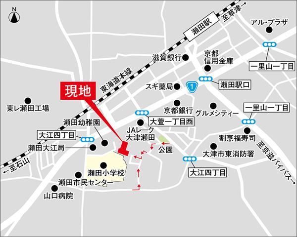 Local guide map.  ※ Near the guide map