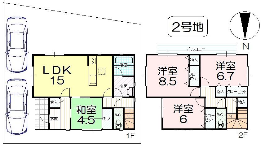 Floor plan. 19,800,000 yen, 4LDK, Land area 147.02 sq m , Building area 99.63 sq m