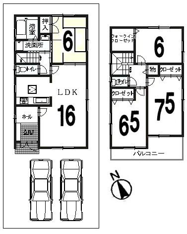 Floor plan. (No. 2 locations), Price 25,800,000 yen, 4LDK, Land area 111.4 sq m , Building area 98.82 sq m