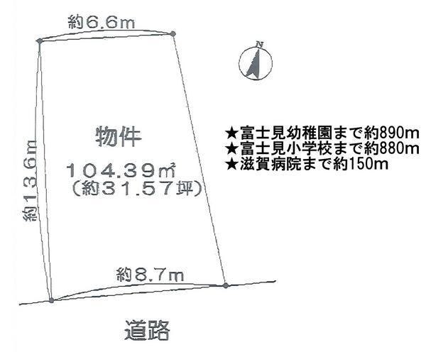 Compartment figure. Land price 7.3 million yen, Land area 104.39 sq m