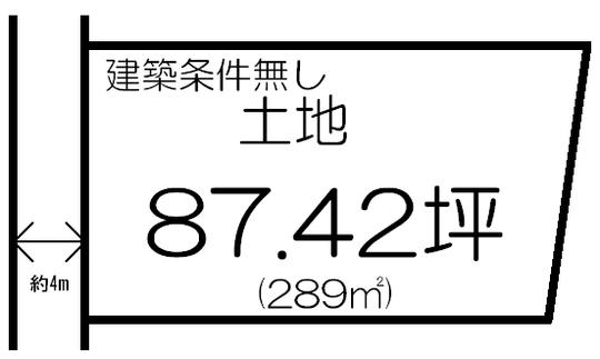 Compartment figure. Land price 13.1 million yen, Land area 289 sq m