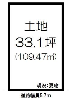 Compartment figure. Land price 12 million yen, Land area 109.47 sq m