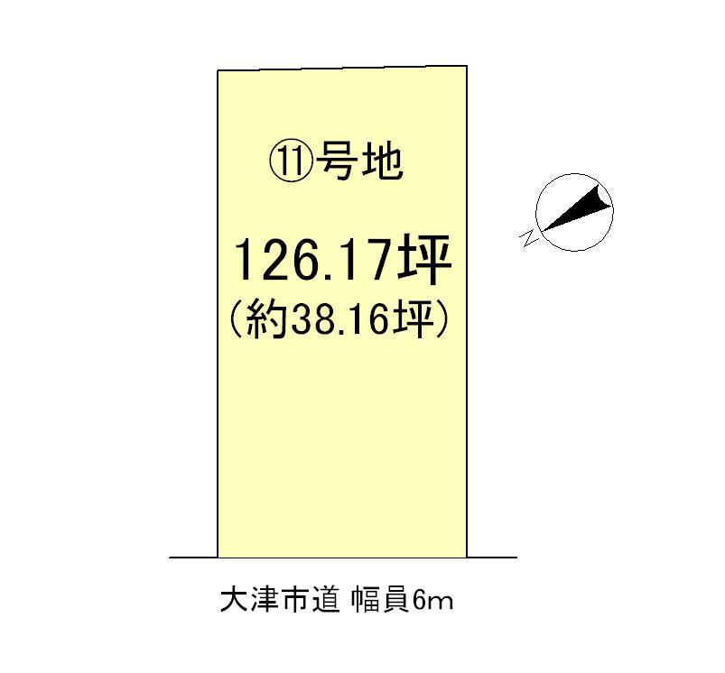 Compartment figure. Land price 10.8 million yen, Land area 126.17 sq m