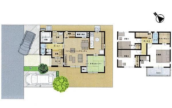 Floor plan. 27,230,000 yen, 4LDK, Land area 133.05 sq m , Building area 96.88 sq m