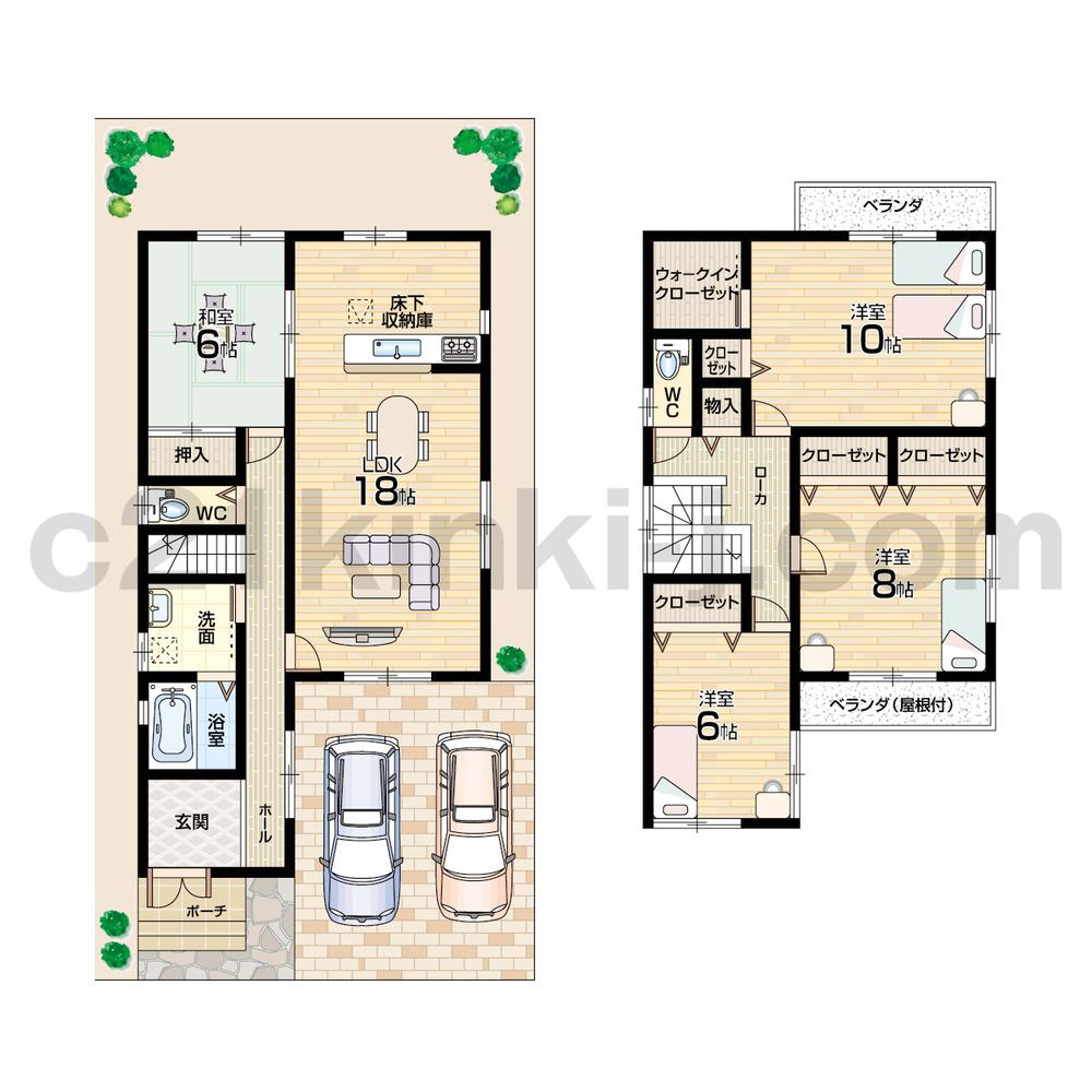 Floor plan. (No. 4 locations), Price 21.9 million yen, 4LDK, Land area 149.54 sq m , Building area 119.07 sq m