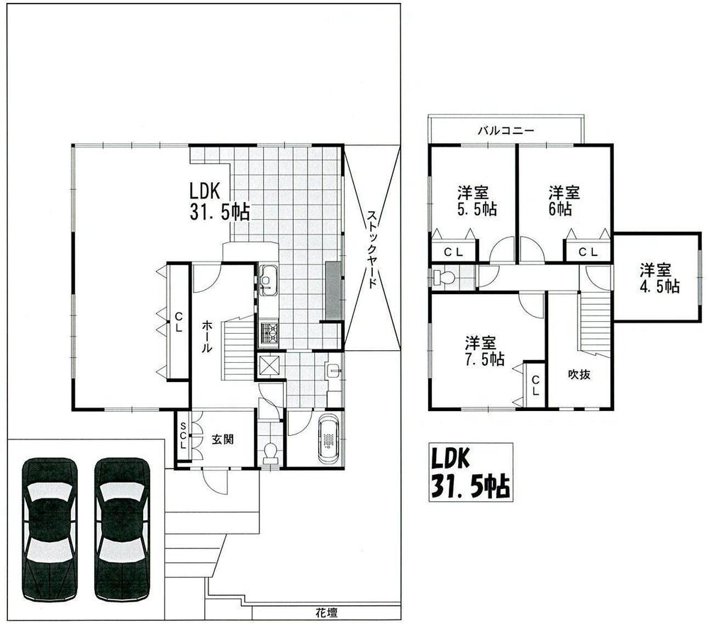 Floor plan. 23.8 million yen, 4LDK, Land area 228 sq m , Building area 131.62 sq m