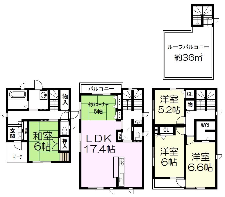 Floor plan. 26 million yen, 5LDK, Land area 100 sq m , Building area 130 sq m