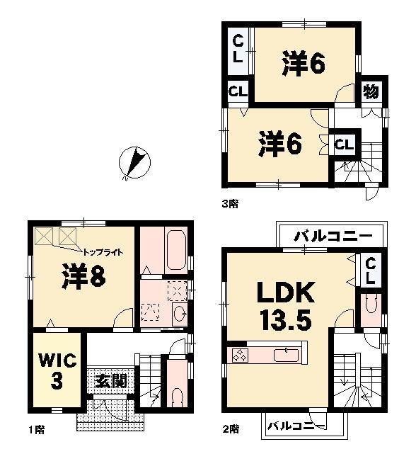 Floor plan. 26 million yen, 3LDK+S, Land area 90.09 sq m , Building area 91.91 sq m