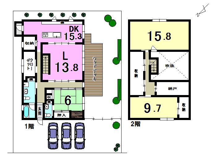 Floor plan. 26,800,000 yen, 3LDK + S (storeroom), Land area 330 sq m , Building area 103.25 sq m