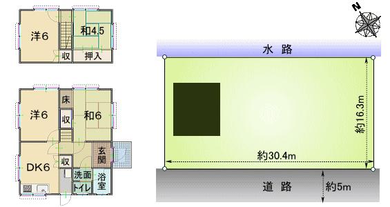 Floor plan. 10.8 million yen, 4DK, Land area 499.84 sq m , Building area 75.81 sq m