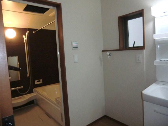 Bathroom. Wide bathroom, With heating dryer With wash shampoo dresser, Undressing, Laundry room