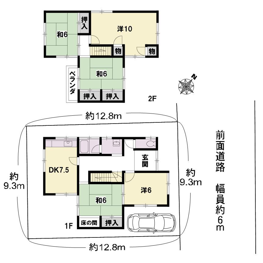 Floor plan. 8.8 million yen, 5DK, Land area 120.04 sq m , Building area 93.07 sq m
