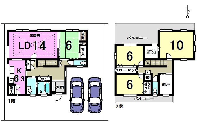 Floor plan. 19,870,000 yen, 4LDK + S (storeroom), Land area 223.77 sq m , Building area 138.64 sq m