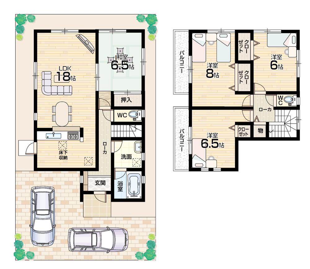 Floor plan. 23.8 million yen, 4LDK, Land area 138.72 sq m , Building area 100.44 sq m