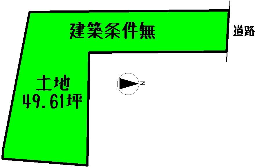 Compartment figure. Land price 15 million yen, Breadth of the land area 164 sq m land, There 49.61 square meters! 